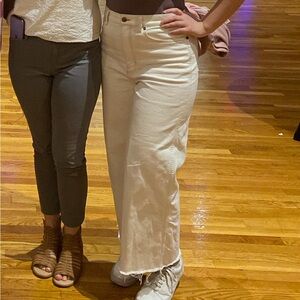 Wrangler Cream/White “Cowboy” Wide Leg Jeans